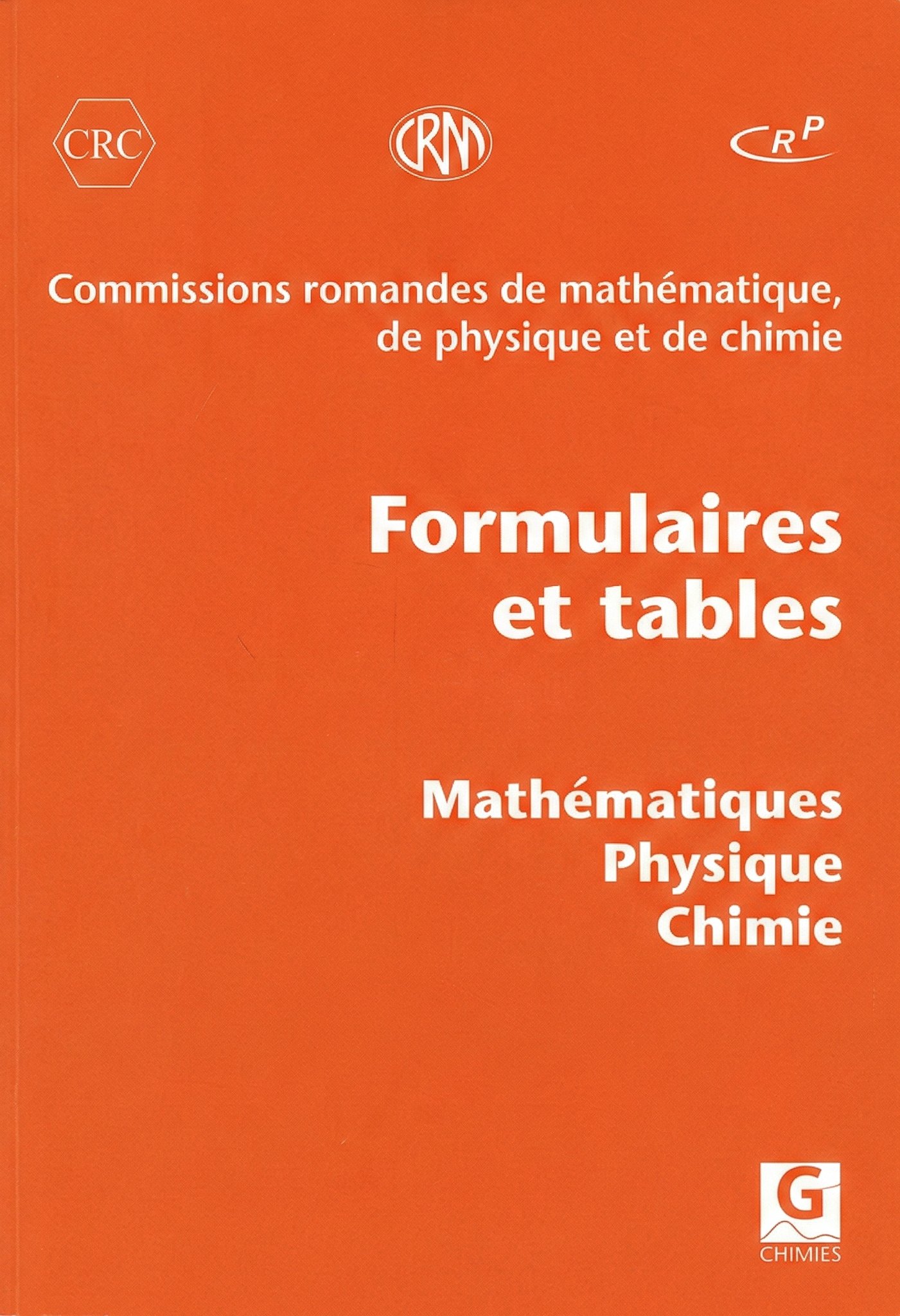 Couverture du livre Formulaire et table